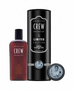 The American Crew Rock N Roll Duo Pack Fiber contains: 1 x 3 in 1 Shampoo/Conditioner/Body Wash 250ml 1 x American Crew Fiber 85g