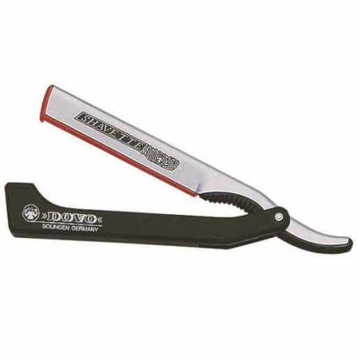 High quality razor manufactured in Solingen, Germany. Fitted with blade holder insert that adapts to most brands of standard single edge blades or half of a double edge blade. Also supplied with an insert for long blades and a feathering insert.